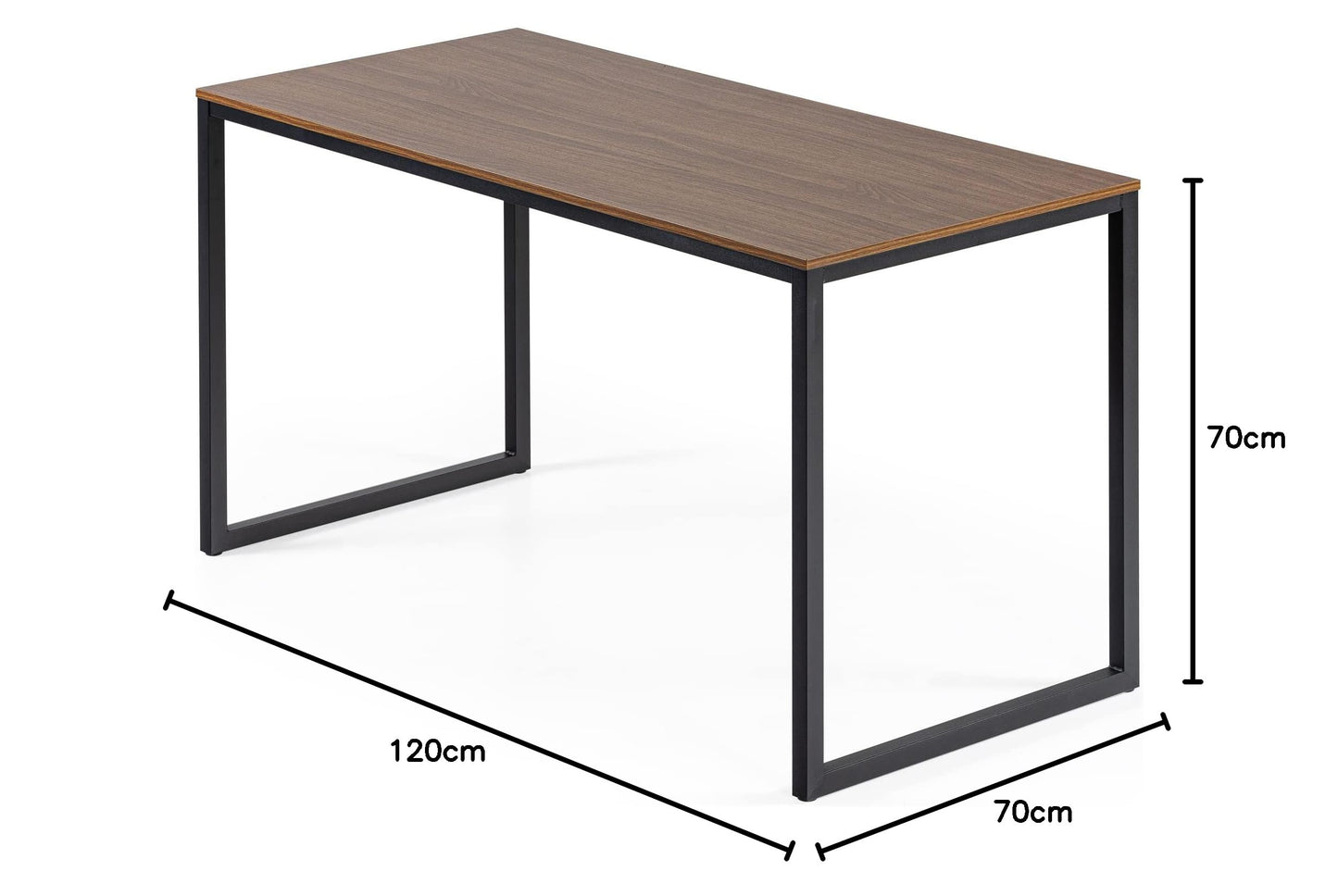 ZINUS(ジヌス)| Modern Studio Collection ワークデスク 幅120×奥行70×高さ70cm ダークブラウン ダイニングテーブル パソコンデスク